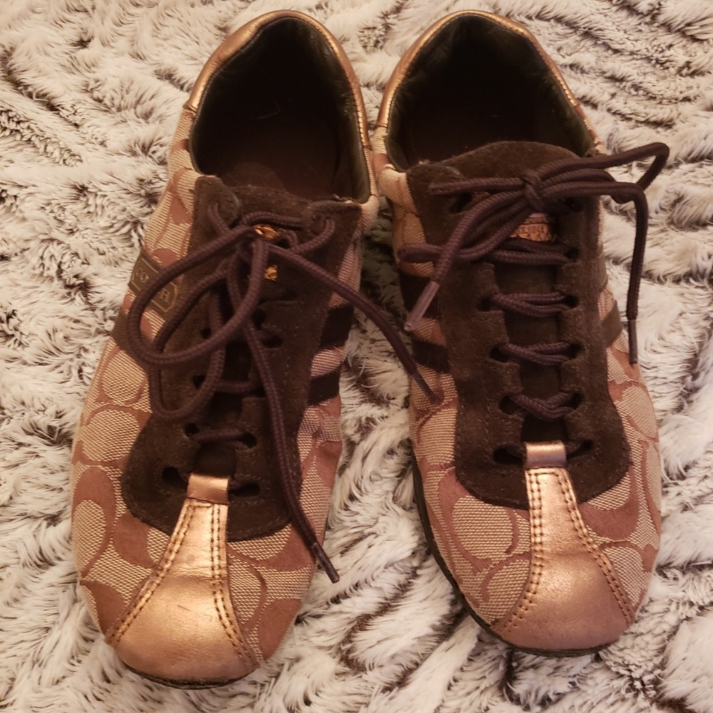 Coach Bronze Logo Shoes
